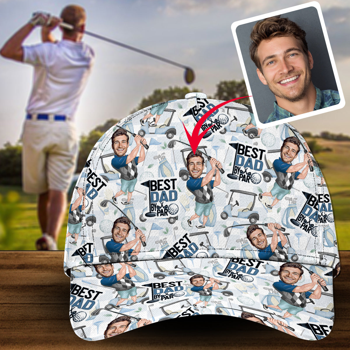 Gift For Golf Dad, Uncle, Husband... - Personalized Golf Classic Cap