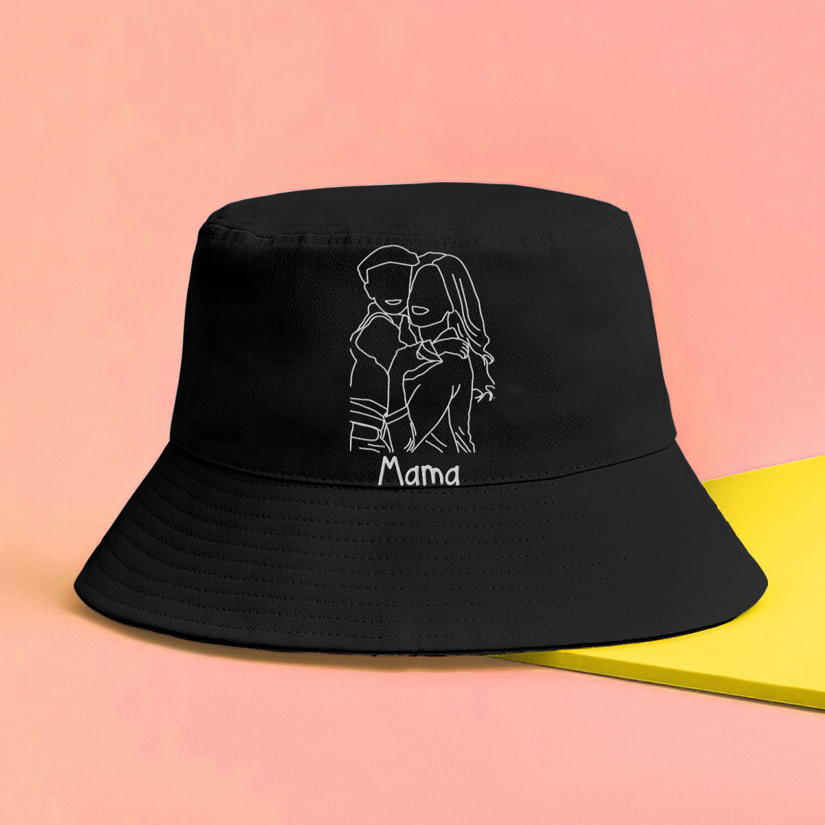 Custom Photo - Personalized Step Mom Embroidered Bucket Hat