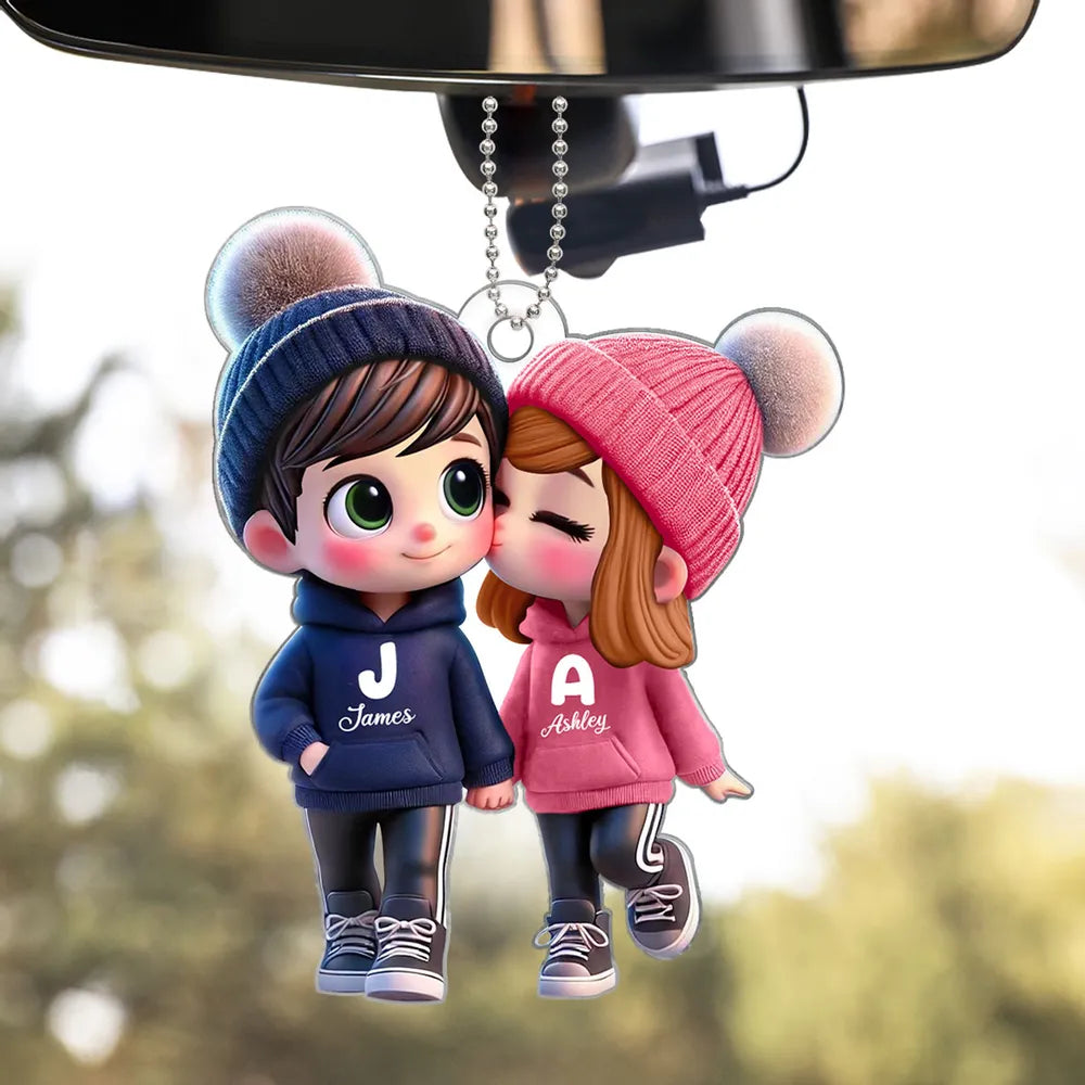 Personalized Sticker Decal for Couples – Cute Cartoon Design, Customizable for Him & Her