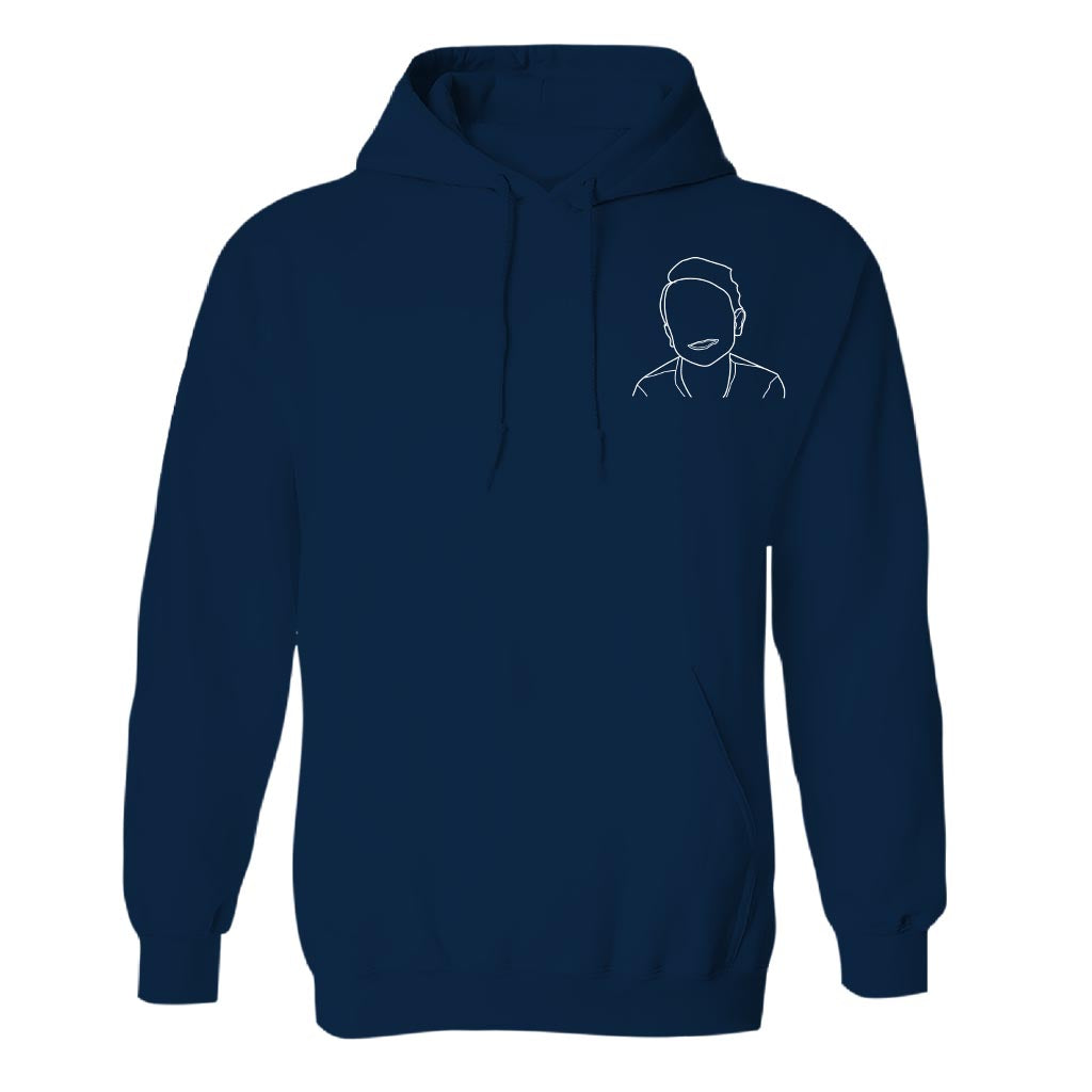 Custom Line Art - Personalized Kid Embroidered Hoodie