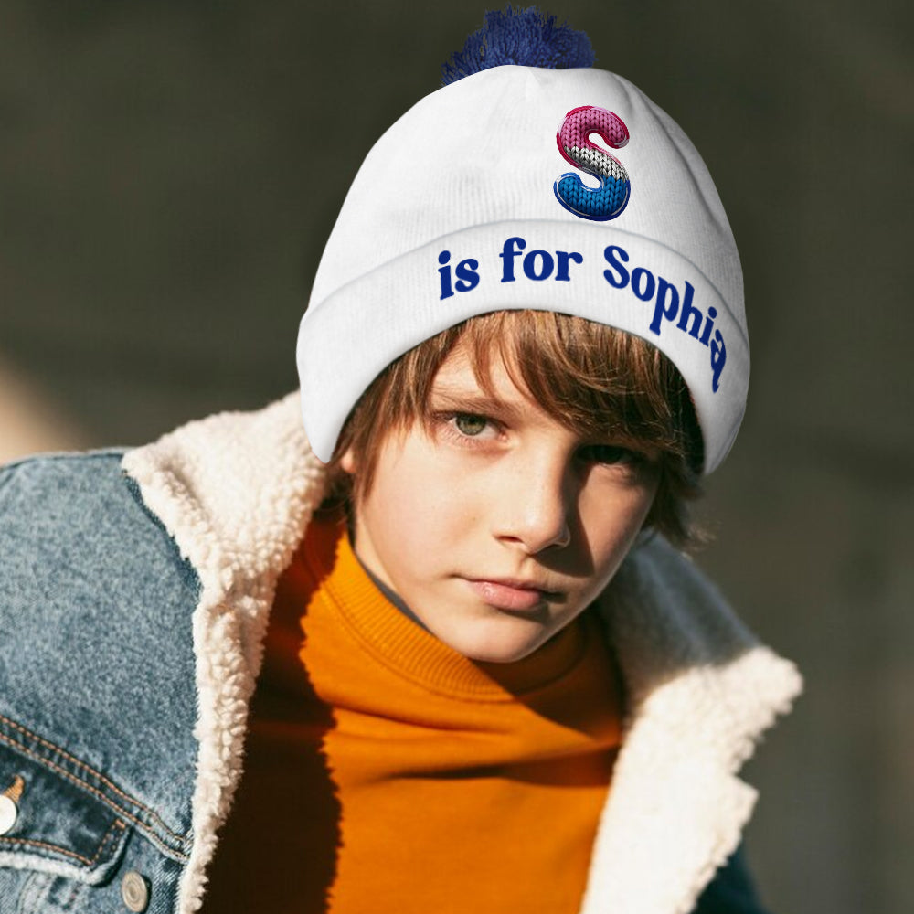 Alphabet Colorful - Personalized Kid Beanie Hat