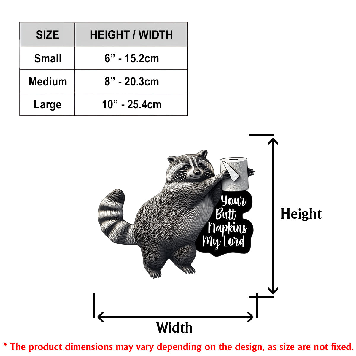 Funny Decoration - Personalized Raccoon Toilet Paper Holder Rack