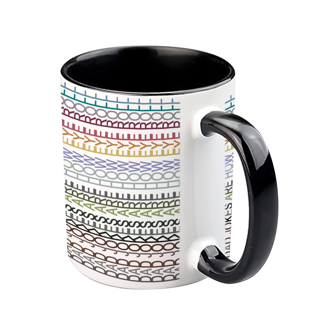 Dad Jokes Are How Eye Roll - Father Accent Mug