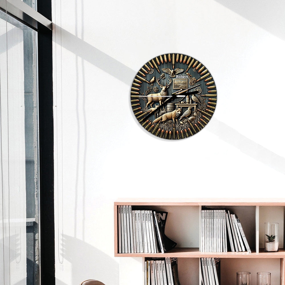 It's Hunting Time - Personalized Hunting Wall Clock