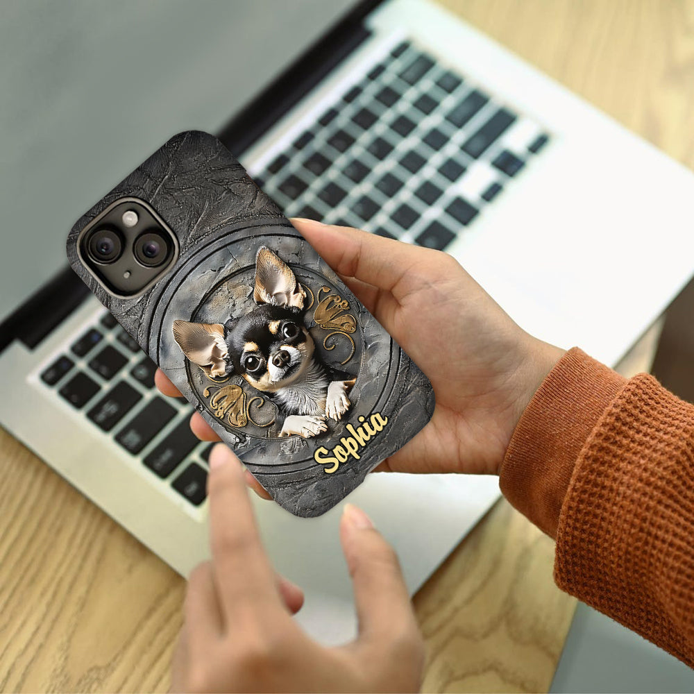 Adorable Chihuahua - Personalized Dog Full Print Phone Case