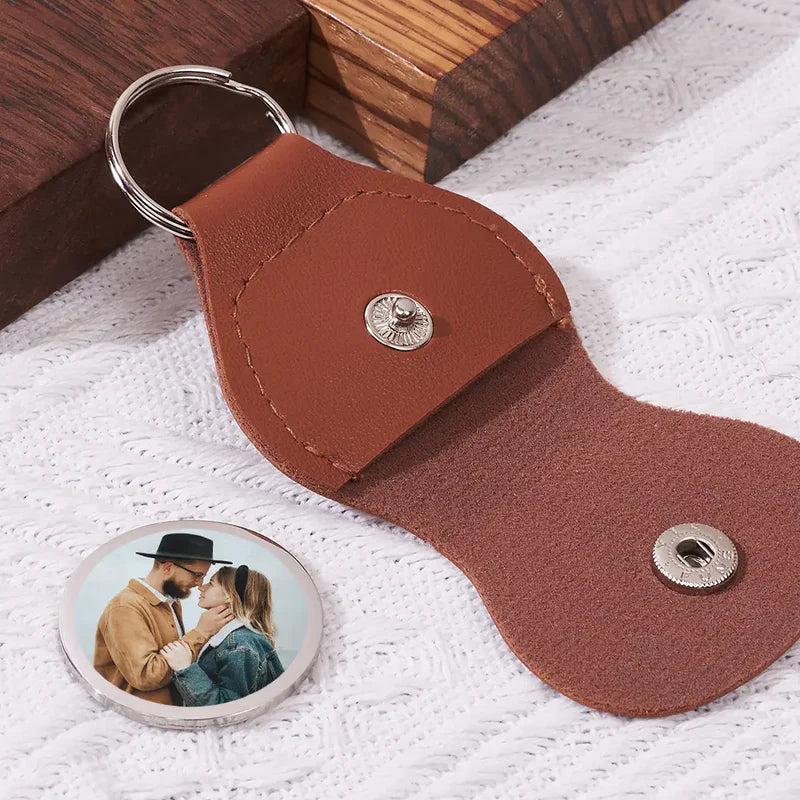 Custom Pocket Hug Keychain with Photo and Personal Message
