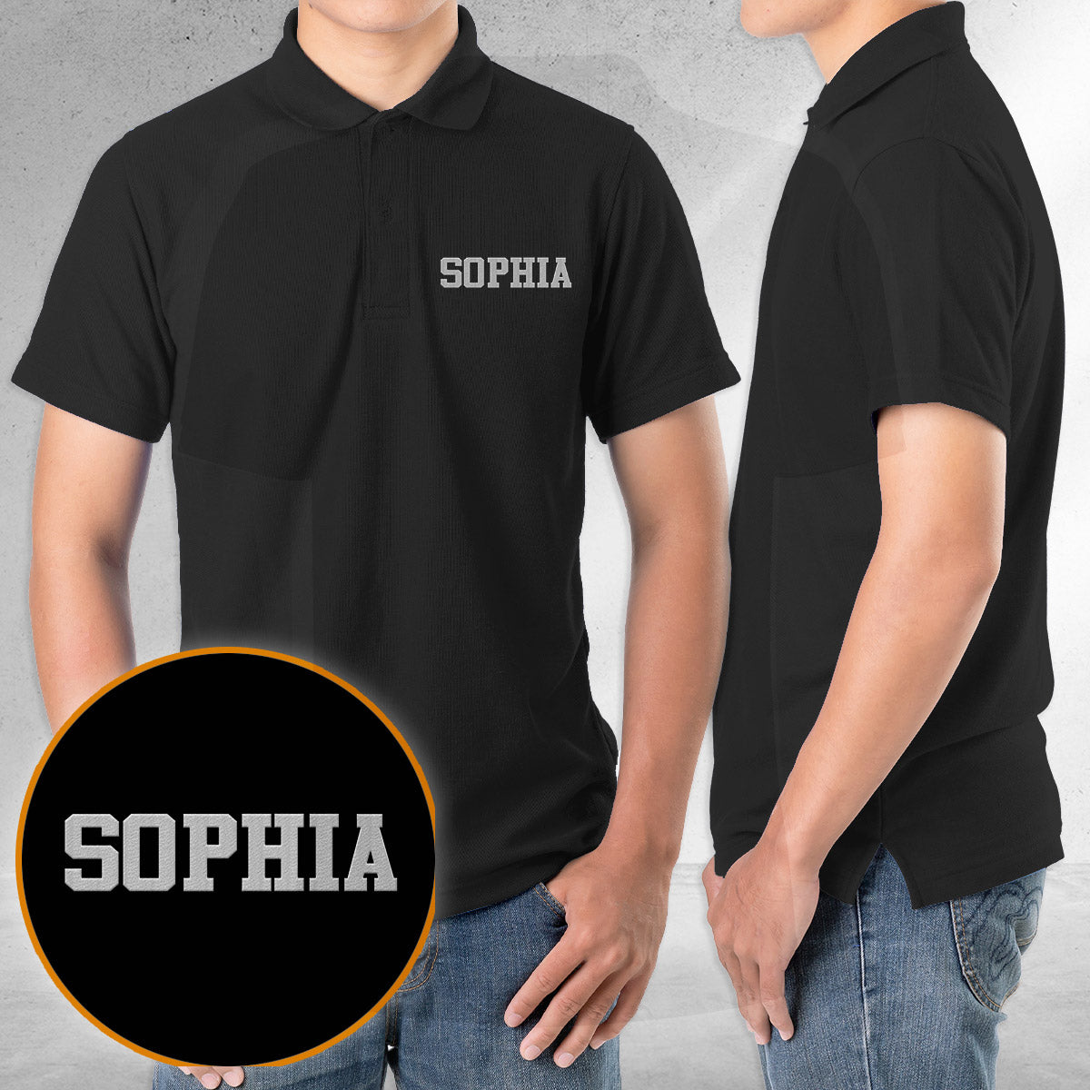 Custom Name - Personalized Aunt Embroidered Polo Shirt