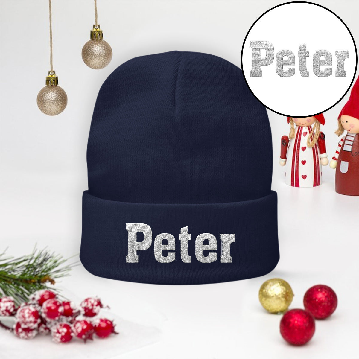 Custom Name - Personalized grandson Embroidered Beanie