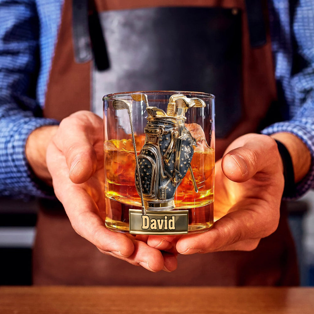 Look For Balls - Personalized Golf Whiskey Glass