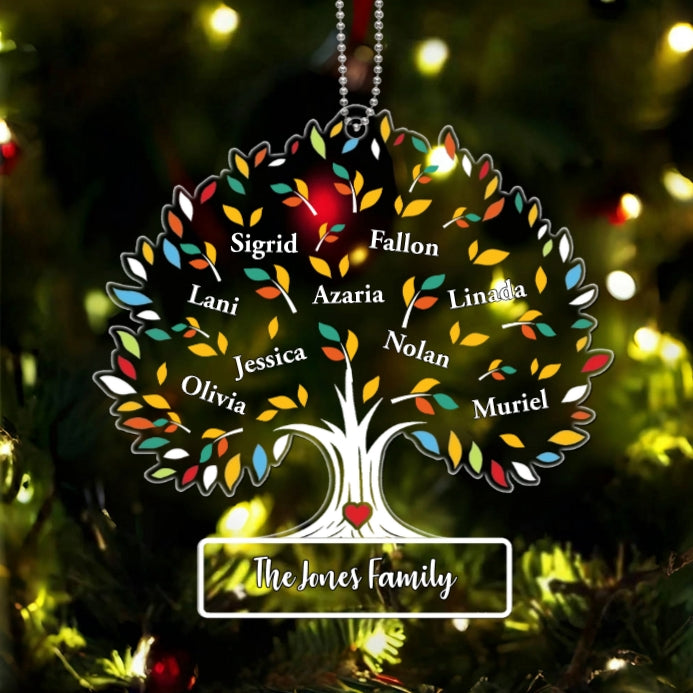 Personalized Family Tree  Plaque, Ornament - Unique Gift for Grandma, Mother's Day, or Christmas