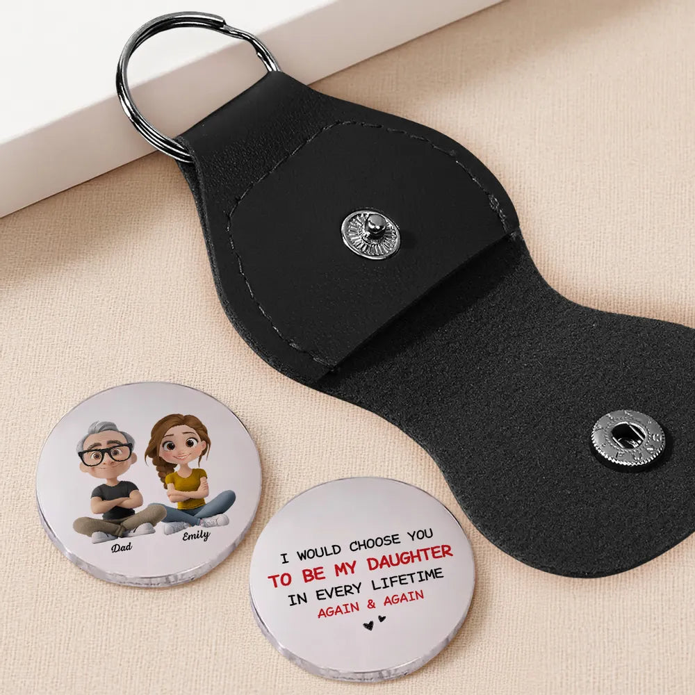 Father-to-Daughter Keychain with Sentimental Quote 'To Be My Daughter'
