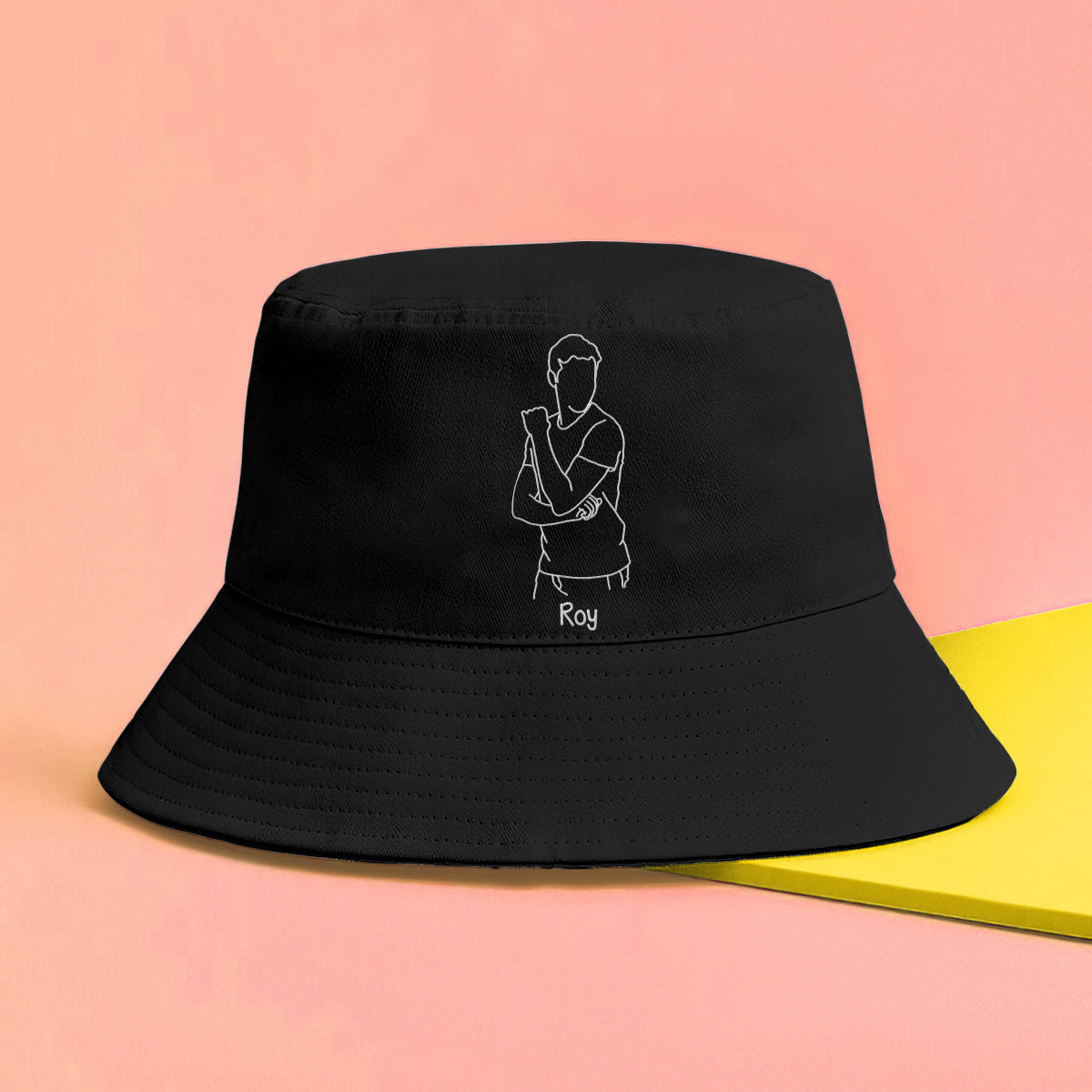 Custom Photo - Personalized grandson Embroidered Bucket Hat