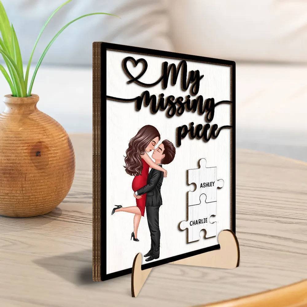 My Missing Piece - Personalized Wooden Or Acrylic Or LED Plaque - Engraved Design for Him/Her