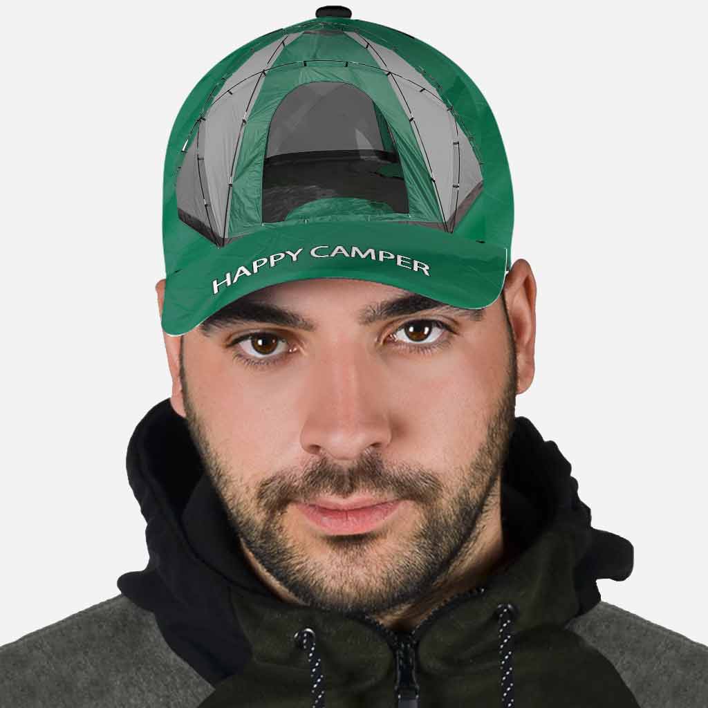 Happy Camper Cap With Printed Vent Holes