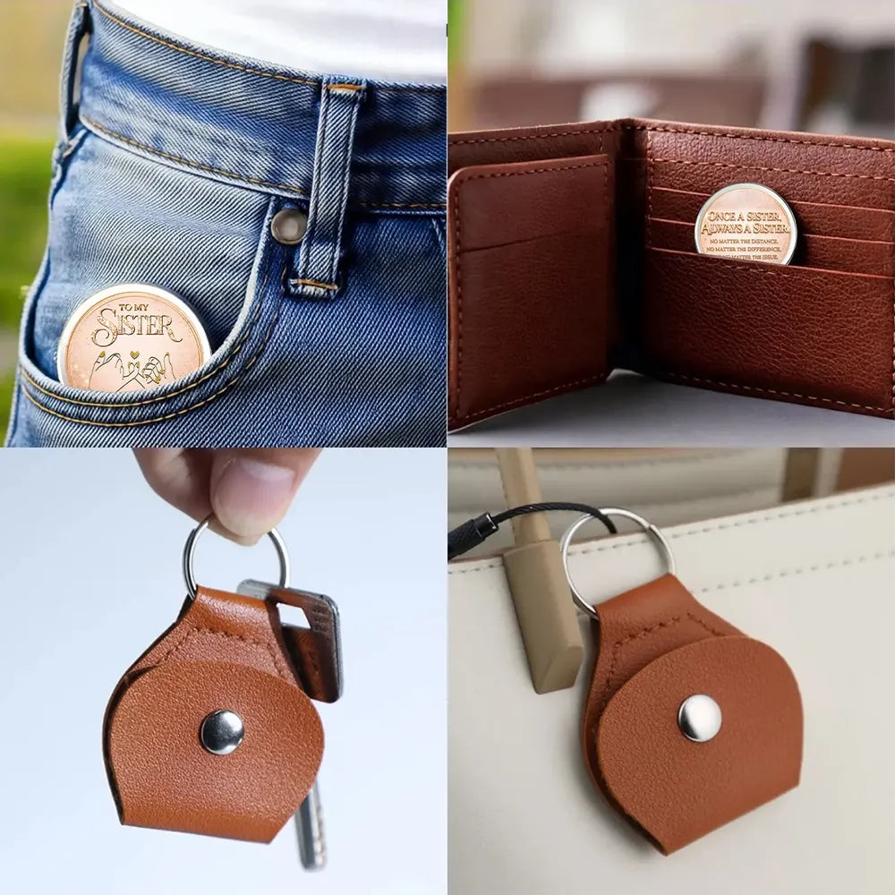 Pocket Hug for Sister, Custom Love Token With 'Once a Sister, Always a Sister' Message, Thoughtful Gift