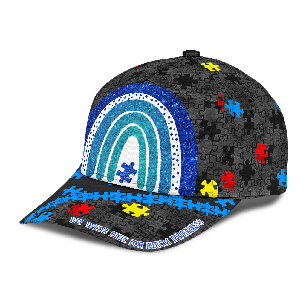 In April We Wear Blue Autism Awareness Classic Cap 0622
