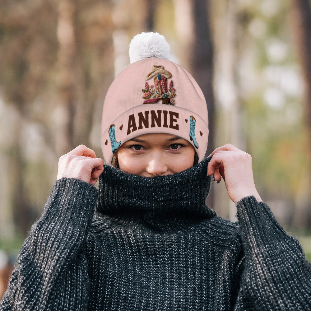 Cowgirl Spirit - Personalized Cowgirl Beanie Hat