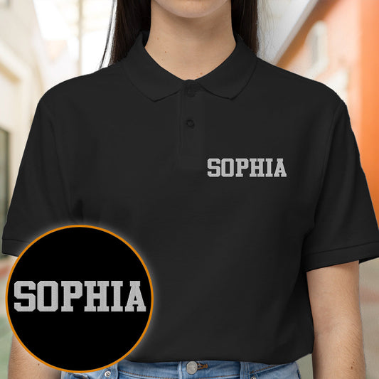Custom Name - Personalized Aunt Embroidered Polo Shirt
