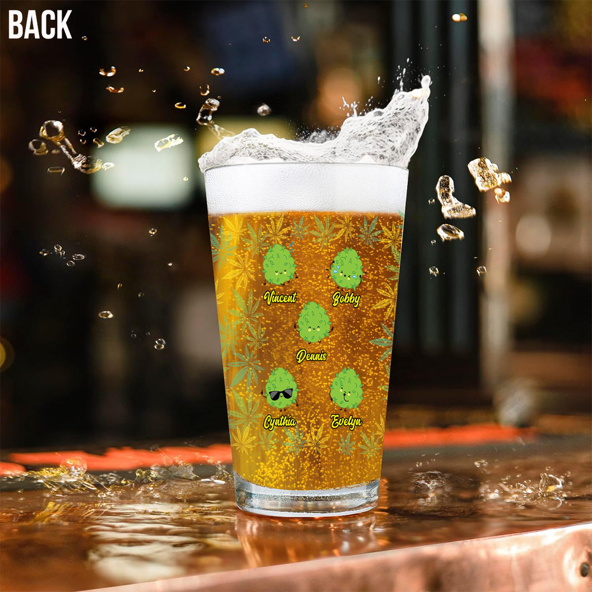 Dopest Dad Ever - Personalized Father Beer Glass