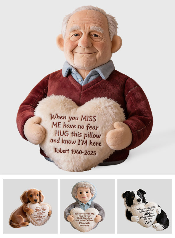 Custom Standard Poodle Memorial Heart Pillow - Personalized Pet Loss Gift for Dog Lovers - Fluffy Bereavement Hug Cushion for Comfort