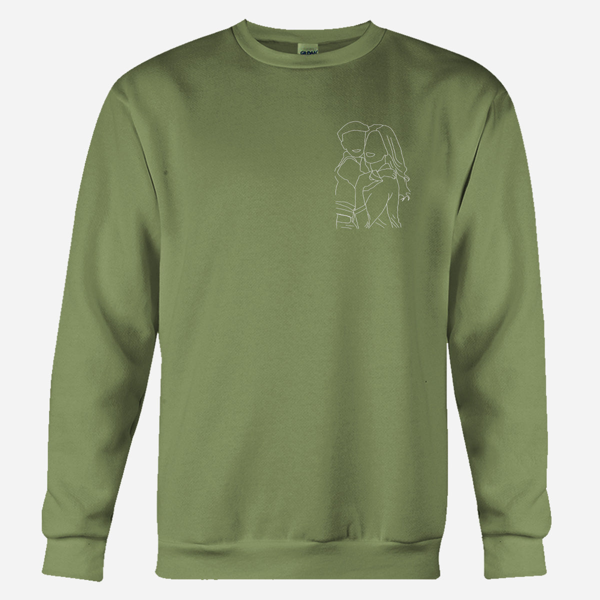 Custom Line Art - Personalized Kid Embroidered Sweater