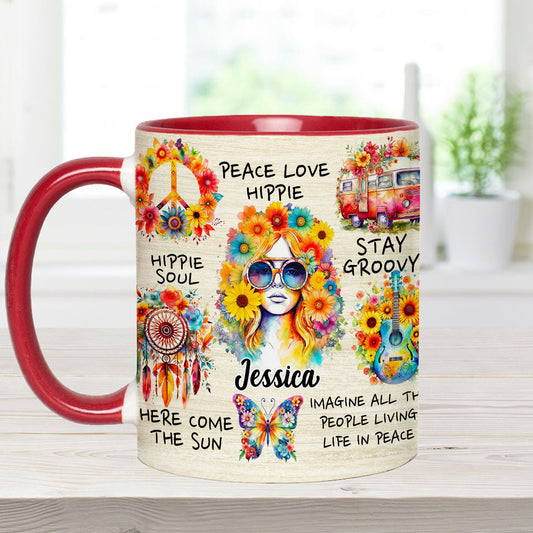 Hippie Soul - Personalized Hippie Accent Mug