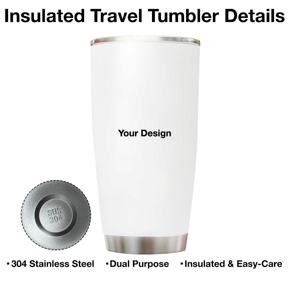 Insulated Travel Tumbler - My Grandkids Snowman Family, Leak-Proof, Keeps Drinks Hot & Cold, a unique gift for Grandma
