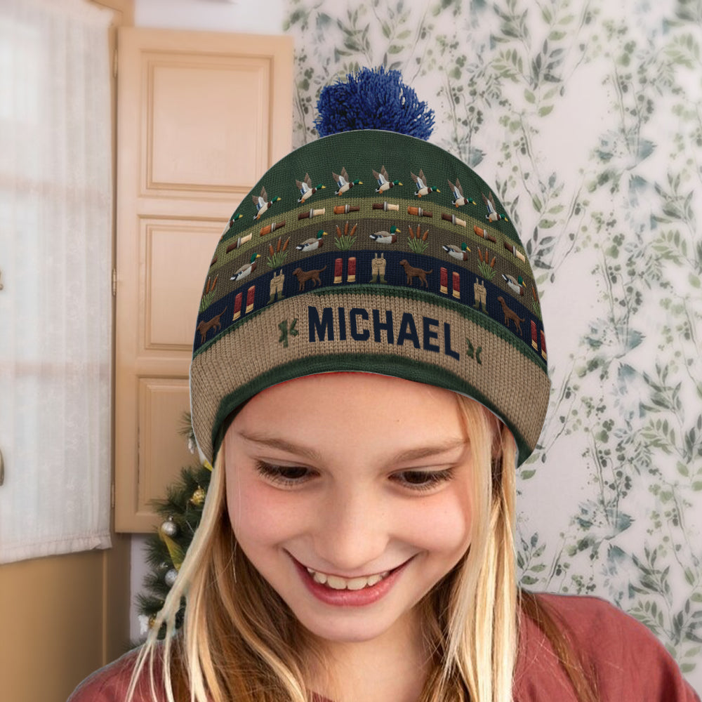Duck Hunting Season - Personalized Hunting Beanie Hat