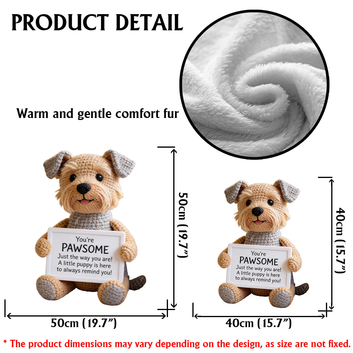 Emotional Support Gift - Personalized Dog Faux Fur Shaped Pillow