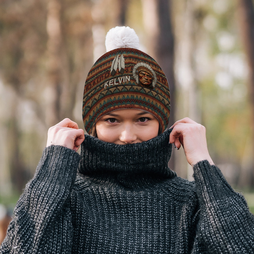 Indigenous - Personalized American Indian Beanie Hat