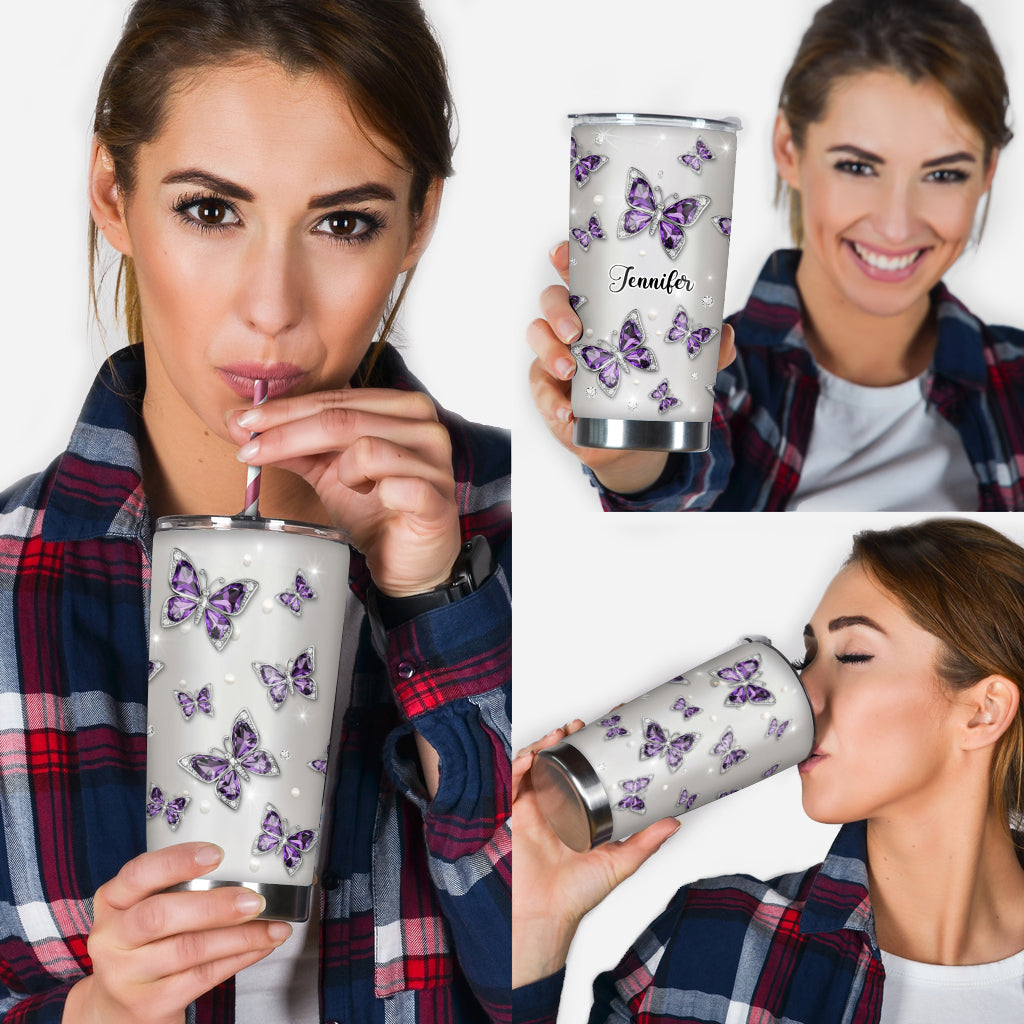Love Butterflies - Personalized Butterfly Tumbler
