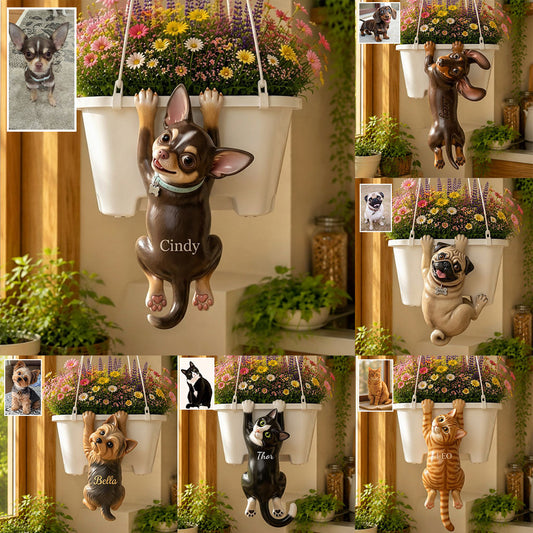 Custom Any Photo Funny Pet - Personalized Dog Hanging Pot