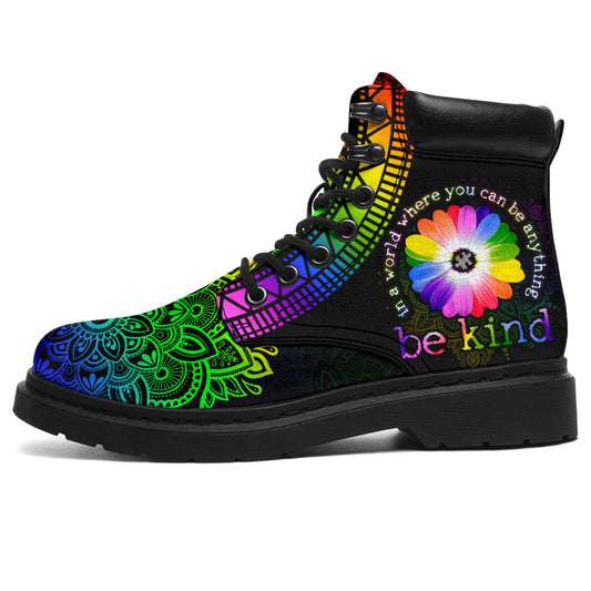 In A World Where You Can Be Anything Be Kind Autism Awareness All Season Boots 0622