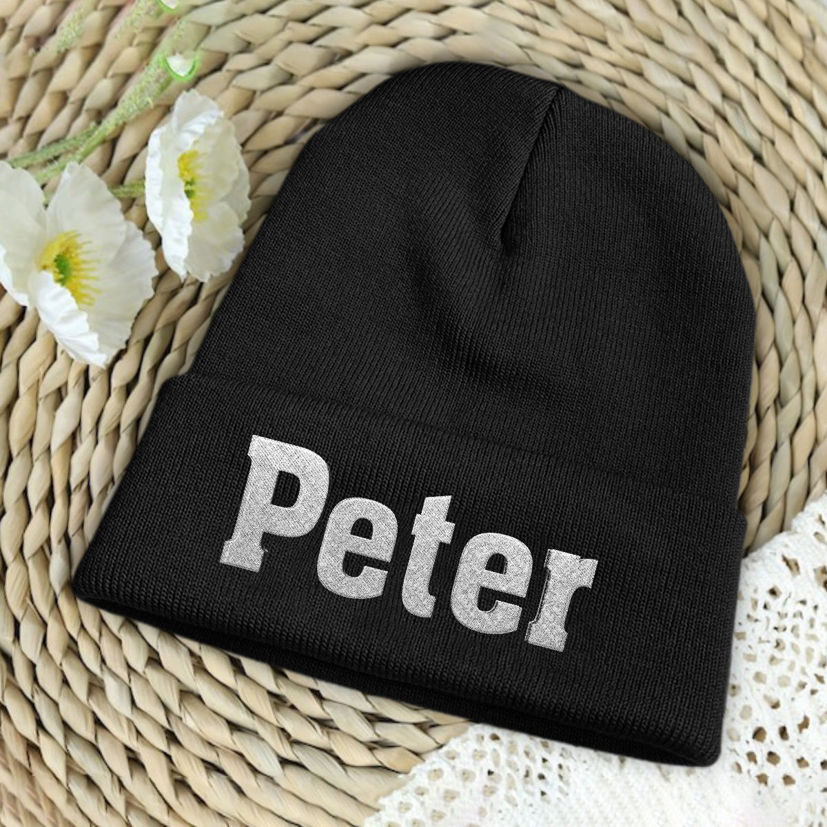 Custom Name - Personalized grandson Embroidered Beanie