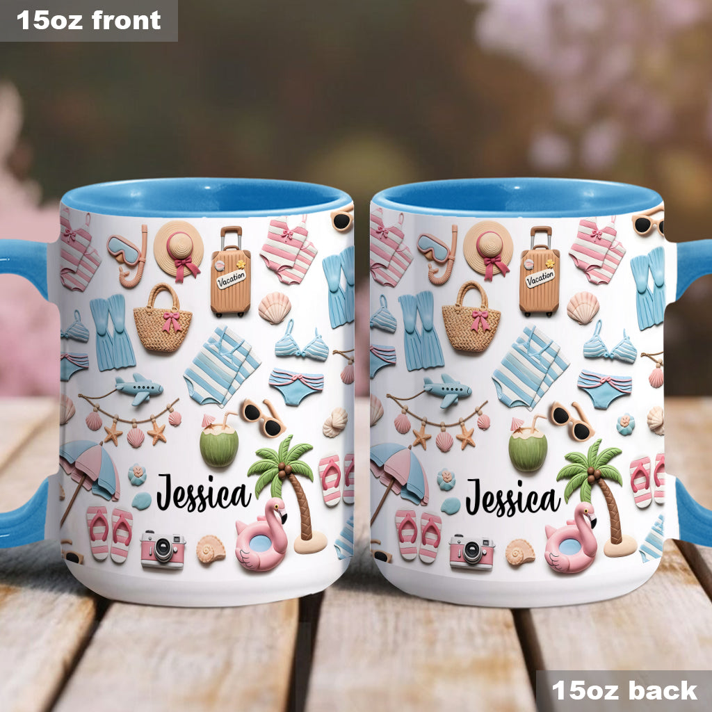 Beach Lovin' Girl - Personalized Sea Lover Accent Mug