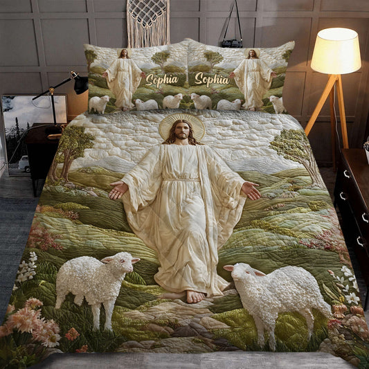 Grace and Glory - Personalized Christian Quilt Set