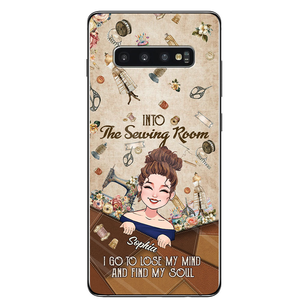 And Into The Sewing Room I Go - Personalized Sewing Phone Case