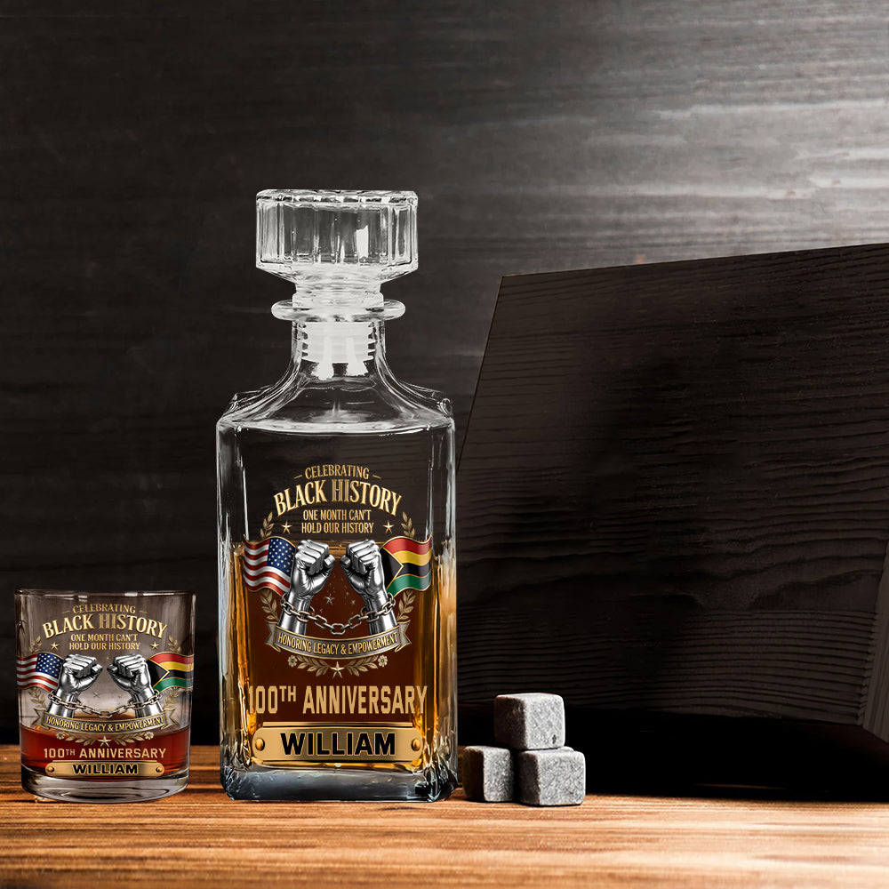 Black History Month - Personalized African American Whiskey Decanter Set