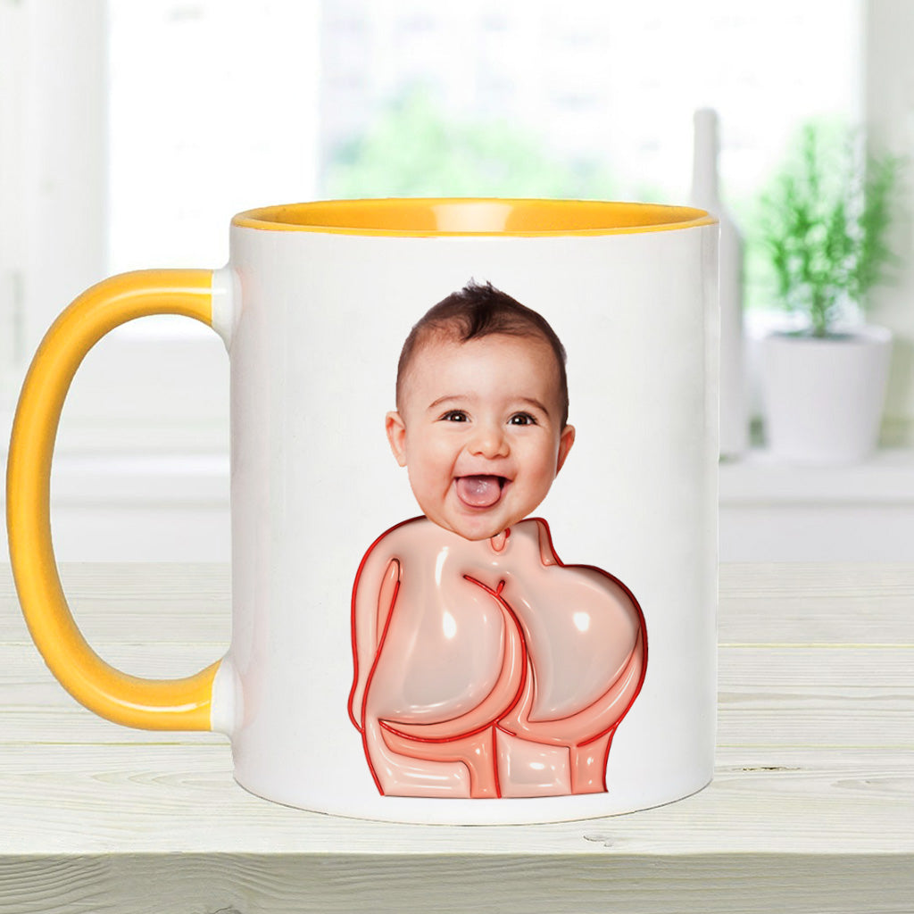 Funny Dad Gift - Dear Dad Thanks for Wiping My Butt and Stuff - Personalized Father Accent Mug