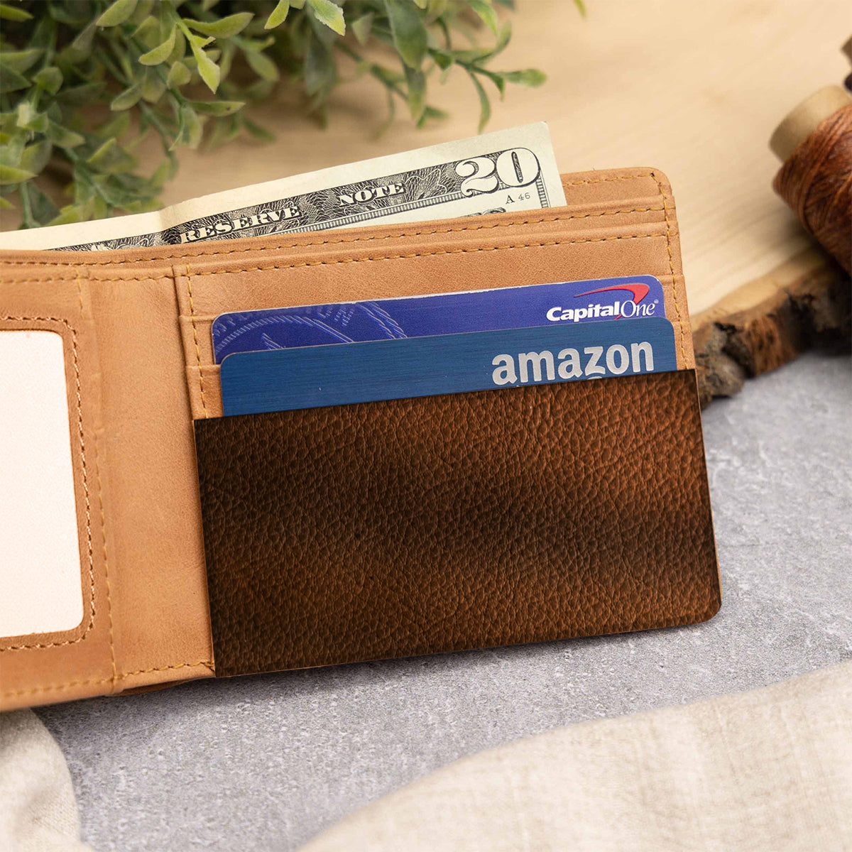 I Will Carry You With Me - Personalized Dog Leather Wallet