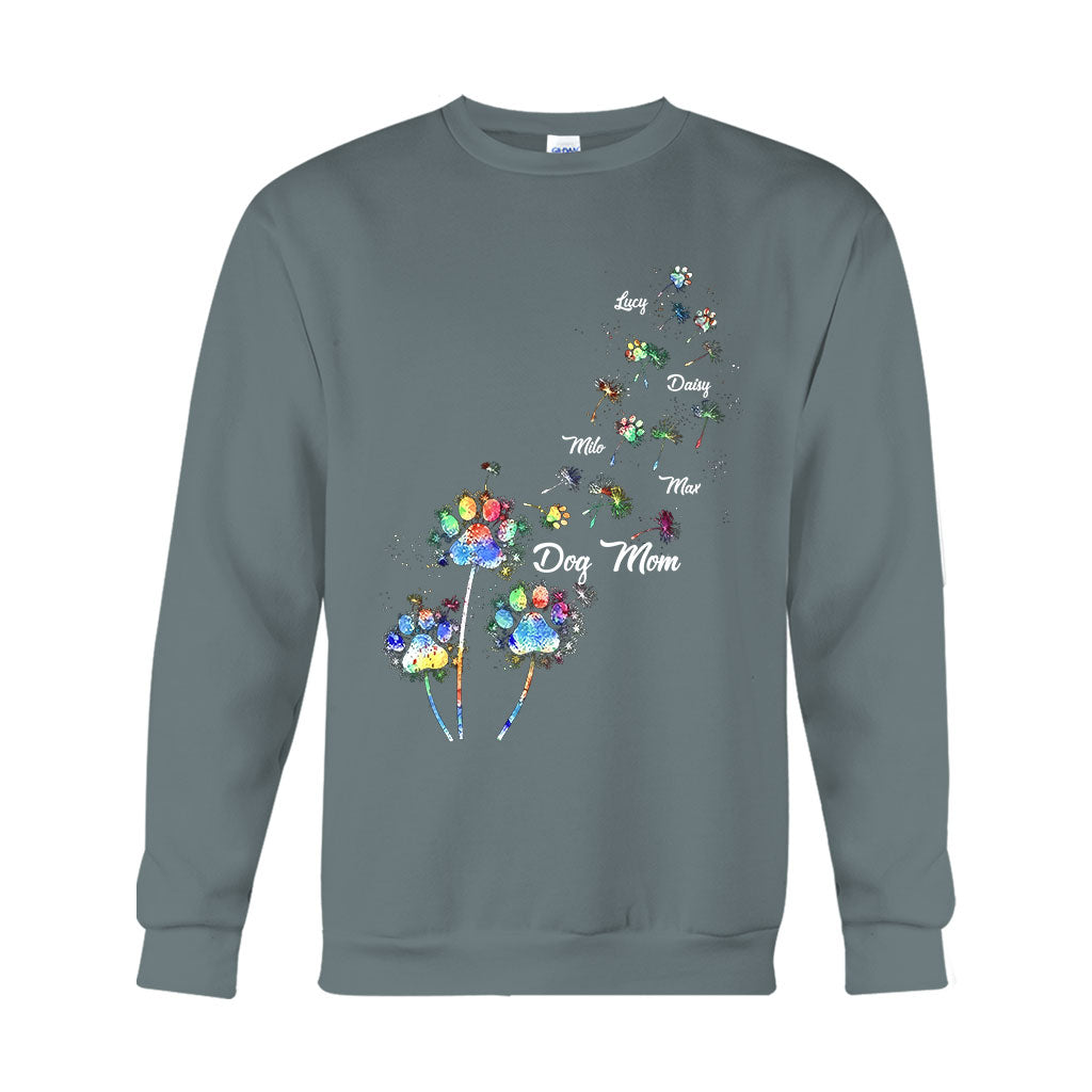 Dog Mom/ Cat Mom/ Pet Mom Colorful Dandelion - Personalized Dog T-shirt And Hoodie
