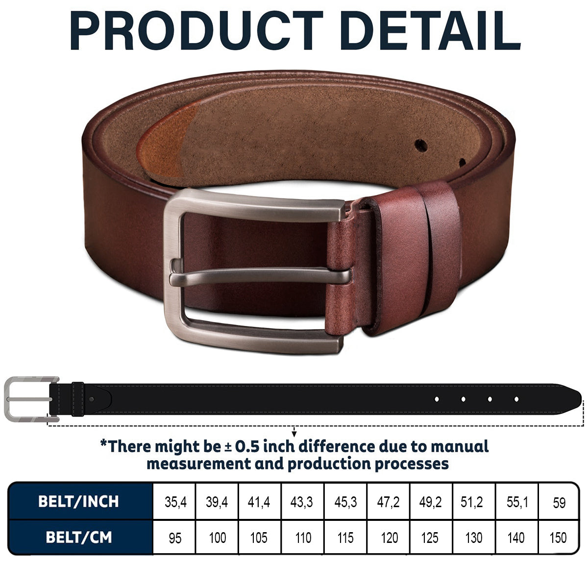 I Love You - Personalized Father Leather Belt