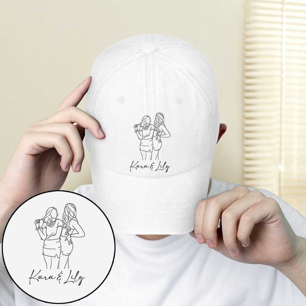Custom Photo - Personalized Daughter Embroidered Classic Cap