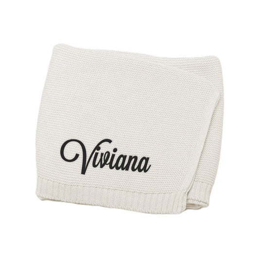 Name Embroidered - Personalized Newborn Embroidered Baby Blanket