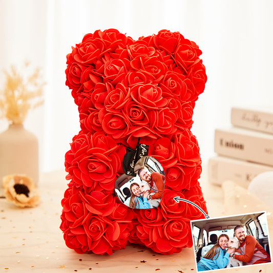 Love You Forever - Personalized Couple Rose Teddy Bear