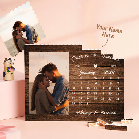 Personalized Photo Building Block Puzzle - gift for husband, wife, boyfriend, girlfriend