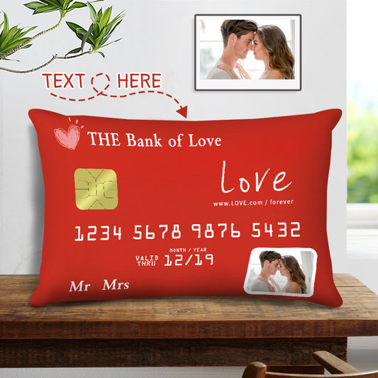 The Bank Of Love - Personalized Couple Rectangular Pillow