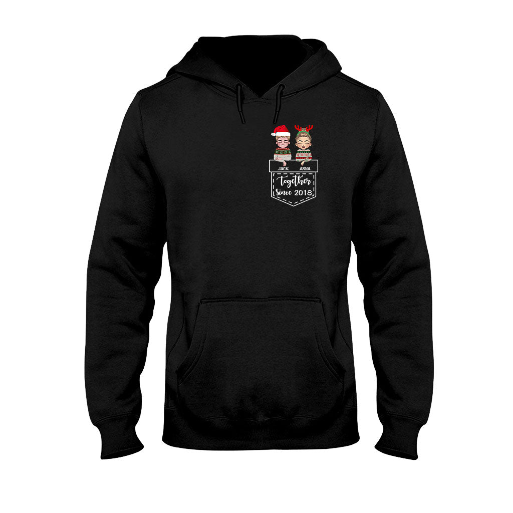 Together - Personalized Christmas Couple T-shirt and Hoodie