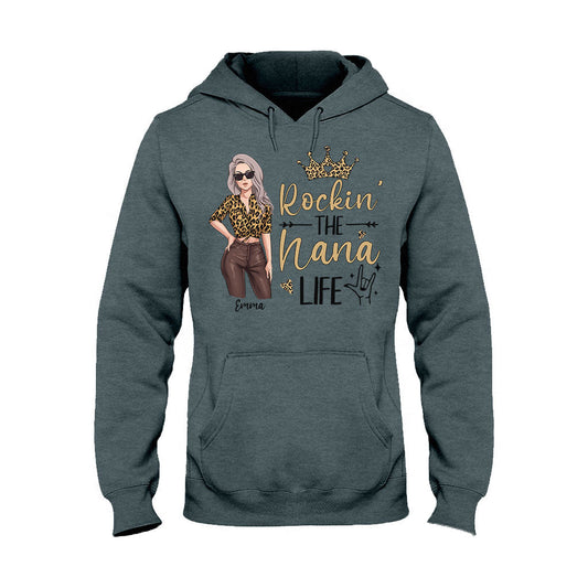 Rocking The Grandma Life - Personalized Mother's Day Grandma T-shirt and Hoodie