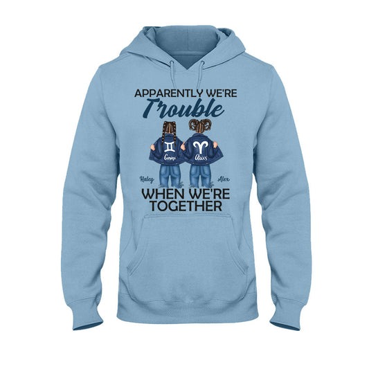 Trouble Together - Personalized Bestie T-shirt And Hoodie